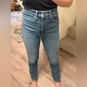 Madewell High-Rise Slim Jeans in Classic Blue Wash